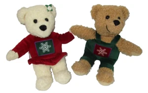 Hallmark ~ Kiss Kiss ~ Mistletoe Plush Bears - Picture 1 of 2