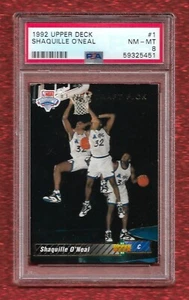 1992 UPPER DECK #1 SHAQUILLE O'NEAL PSA 8 NM-MINT ROOKIE RC HOF ORLANDO MAGIC - Picture 1 of 1