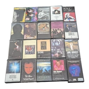 Lot Of 20 Cassette Tapes Mixed Genres Rod Stewart Blue Oyster Cult John Denver - Picture 1 of 8
