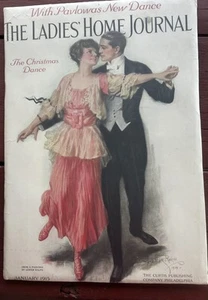 Jan. 1915 Ladies Home Journal Magazine Cover Pavlonas New Dance Fashions-Details - Picture 1 of 4