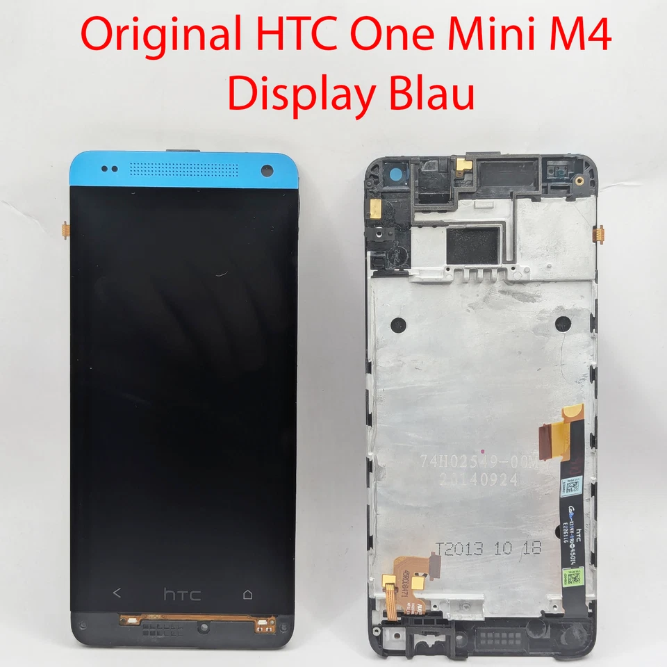 Original HTC One Mini M4 Display LCD TouchScreen Glas Scheibe Rahmen Frame - Bild 1 von 1