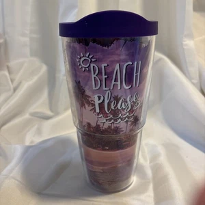 Tervis USA 'Beach Please' 24 oz Tumbler w/ Lid - New - Picture 1 of 7