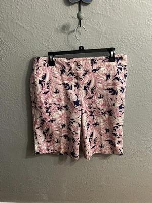 Bermudas Talbots Mujer Talla 12 Azul Blanco Rosa Foto 1 de 4