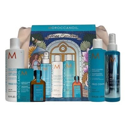 Moroccanoil Set- Frizz Control Shampoo, Conditioner, Frizz Shield + Treatment - Image 1 of 4