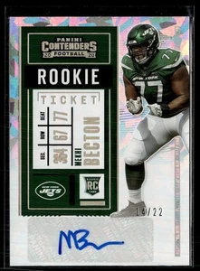 2020 CONTENDERS CRACKED ICE /22 ROOKIE TICKET AUTO MEKHI BECTON JETS - Picture 1 of 1