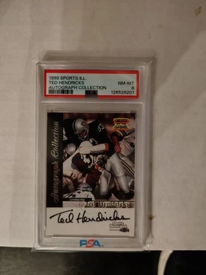 Ted Hendricks 1999 Sports Illustrated Autograph Collection PSA NM/MT 8 BEAUTIFUL - Image 1 of 3