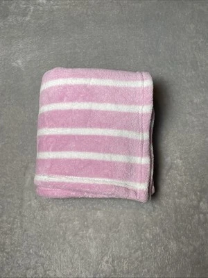 SL Home Fashions Rosa Blanco Rayas Bebé Manta Vellón RN 119741 Seguridad Lovey Foto 1 de 4