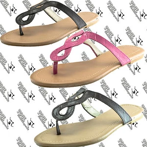 SANDALIA TANGA CHANCLAS DE MUJER BEACH BASICS 212300W TPR OUTSOLE PU COCODRILO CHANCLAS EE. UU. 7 - Imagen 1 de 7