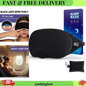 Mavogel Cotton Sleep Mask - Light Blocking Sleep Eye Mask, Includes Travel Pouch - Picture 1 of 9