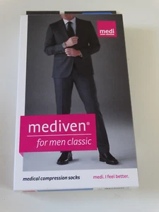 mediven Mens Classic 15-20 mmHg Calf High Compression Stockings Closed Toe tan - Picture 1 of 4