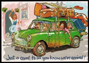 Just A Card To Let You Know We've Arrived Nick Gibband Comic John Hinde Postcard - Picture 1 of 2