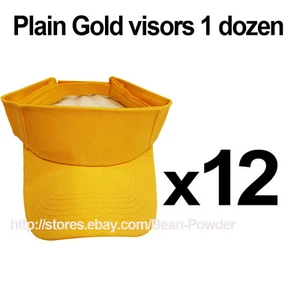 ***GOLDGELB*** GROSSHANDEL MENGE 12 EINFACHE LEERE SOLIDE SPORT SONNENBLENDEN - Bild 1 von 2