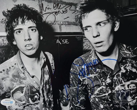 Mick Jones Paul Simonon THE CLASH Signed 10x8 Photo ACOA Certified SB82437 Cover