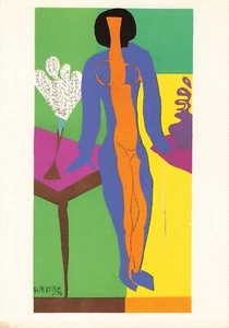 Henri Matisse Cut Outs "Zulma" Cut-Paper Design Art Vintage 1980s Postcard - Picture 1 of 2