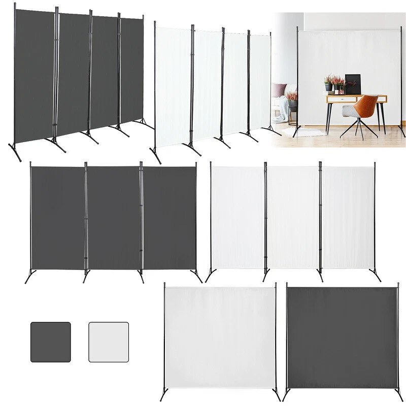 Paravent Raumteiler Sichtschutz Spanische Wand Trennwand Garten Beige Anthrazit - Bild 1 von 4