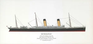 Oceanic ocean liner 1899. White Star Line. Liverpool/Southampton-NYC 1961 - Picture 1 of 1