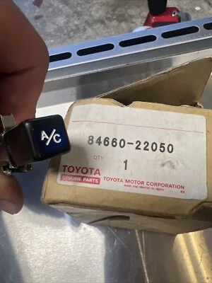NOS OEM 1981 - 1984 TOYOTA CRESSIDA AC A/C Button Switch Dash Blue - Image 1 of 4