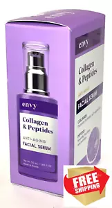 Envy Collagen & Peptides Facial Serum Anti-aging Anti-wrinkles Hydration 1.69 oz - Picture 1 of 5