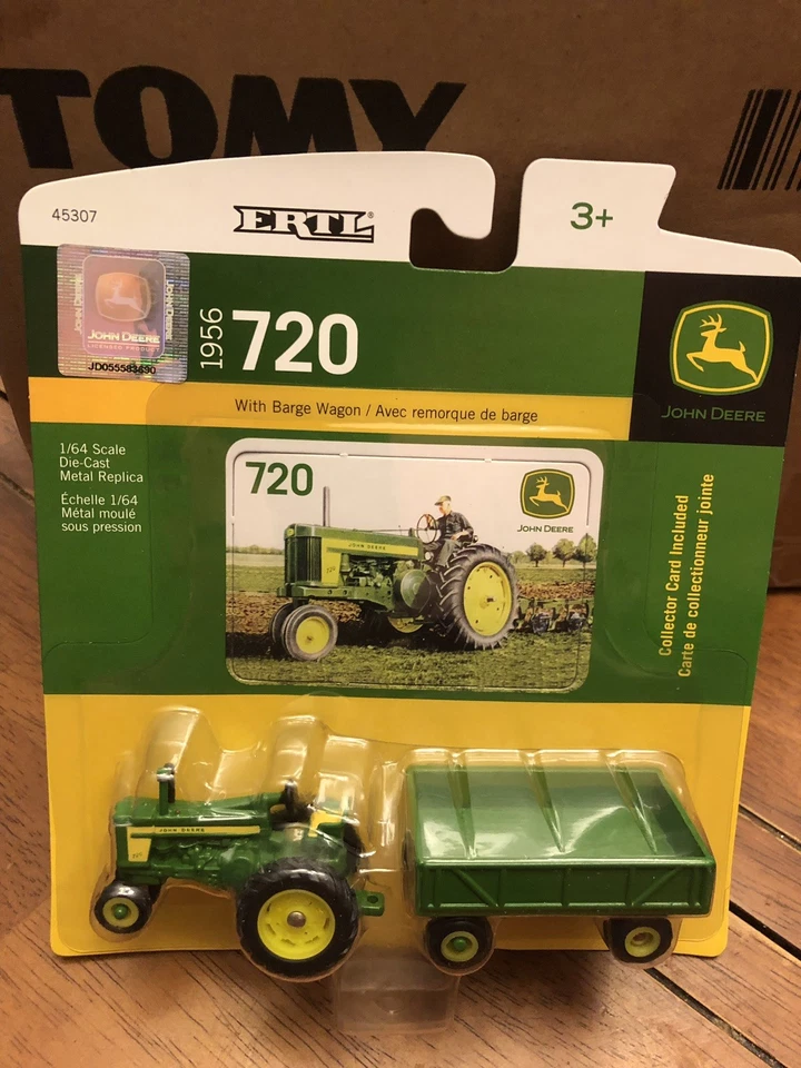 ERTL 1:64  1956 John Deere   720  Tractor w/ barge wagon - Image 1 of 1