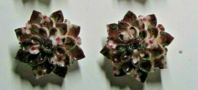 Floral Stud Multiple Colors Nickel Size Your Choice - Image 1 of 4
