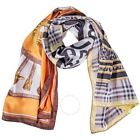 Burberry Montage Print Silk Scarf In Archive Beige