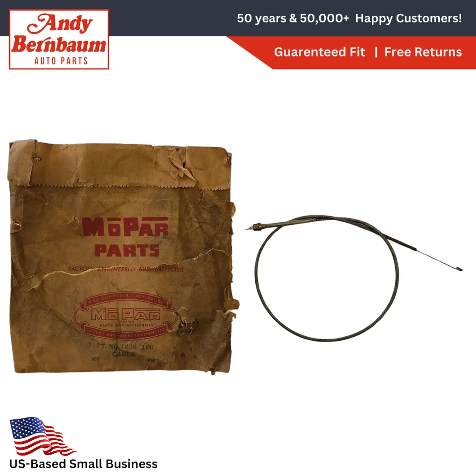 1951-1953 Plymouth DeSoto Air Condition & Temperature Control Cable 1436116 NOS. - Image 1 of 4