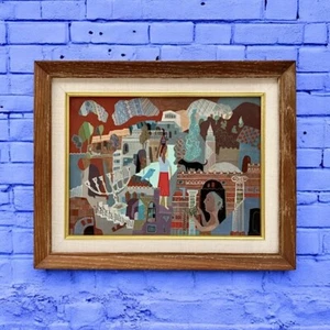 Öl auf Leinwand von RAFAEL RILA (Israel, 1907-1993) „Wasserträger“ Judaica Hebräisch - Bild 1 von 16