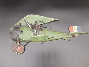 Sexton Bi-plane Double Wing Airplane Wall Hanger Cast USA 1123 Red Green Blue - Picture 1 of 7