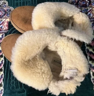 Zapatilla Bota Plegable Fireside by Dearfoams Perth Genuina Piel de Oveja Talla 8 Foto 1 de 4