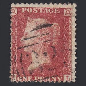 J25 GB QV 1857 1d ROSE RED PLATE 57 FL SG40 GU IN GUILDFORD 325 C10 - Picture 1 of 2