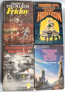VTG Sci-fi Lot 4 books - Moore Pohl Heinlein Holdstock HC/DJ BCE K60 - Imagen 1 de 9