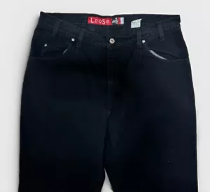 Vintage 90s Levis Jeans Herren 38x32 Black Silvertab Denim Hose Loose - Bild 1 von 8