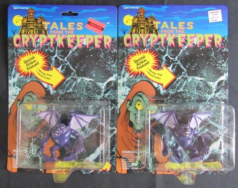 Lot (2) 1993 ACE Tales From The Cryptkeeper Gargoyles Figures MOC J412 Cover