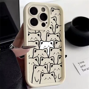 Crowd Cat ShockProof Phone Cover Hot For iPhone Samsung Huawei Honor Xiaomi Case - Picture 1 of 11