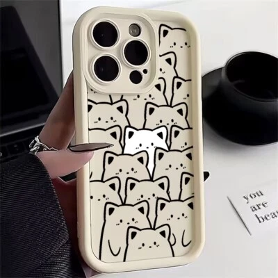 Crowd Cat ShockProof Phone Cover Hot For iPhone Samsung Huawei Honor Xiaomi Case - Image 1 of 4