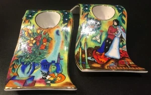 Zvezdin Porzellan Faberge Paar Kerzenständer - Bild 1 von 5