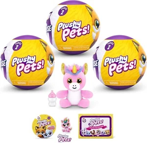 5 Surprise Plushy Pets! Series 2  3-Pack [3 RANDOM Mini Plush Figures] - Picture 1 of 2