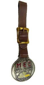 Vintage MEC Earth Moving Watch FOB w/Leather Strap - NICE! - Picture 1 of 3