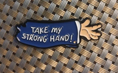 Scary Movie 2 Enamel Metal Pin Badge New Chris Elliott "Take My Strong Hand" - Image 1 of 4