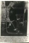 1942 Press Photo Aerial view of damage from Allied raid over Benghazi, Libya