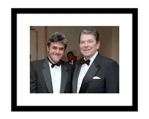 Ronald Reagan with Jay Leno 8x10 photo print US president Tonight Show host - Picture 1 of 2
