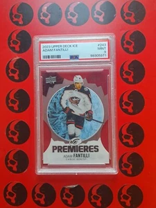 2023-24 Adam Fantilli Ice Premieres /99 PSA 9 True Rookie 243 RC Blue Jackets - Picture 1 of 2