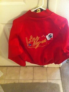 LAS VEGAS SATIN JACKET - XL - RED - Picture 1 of 4