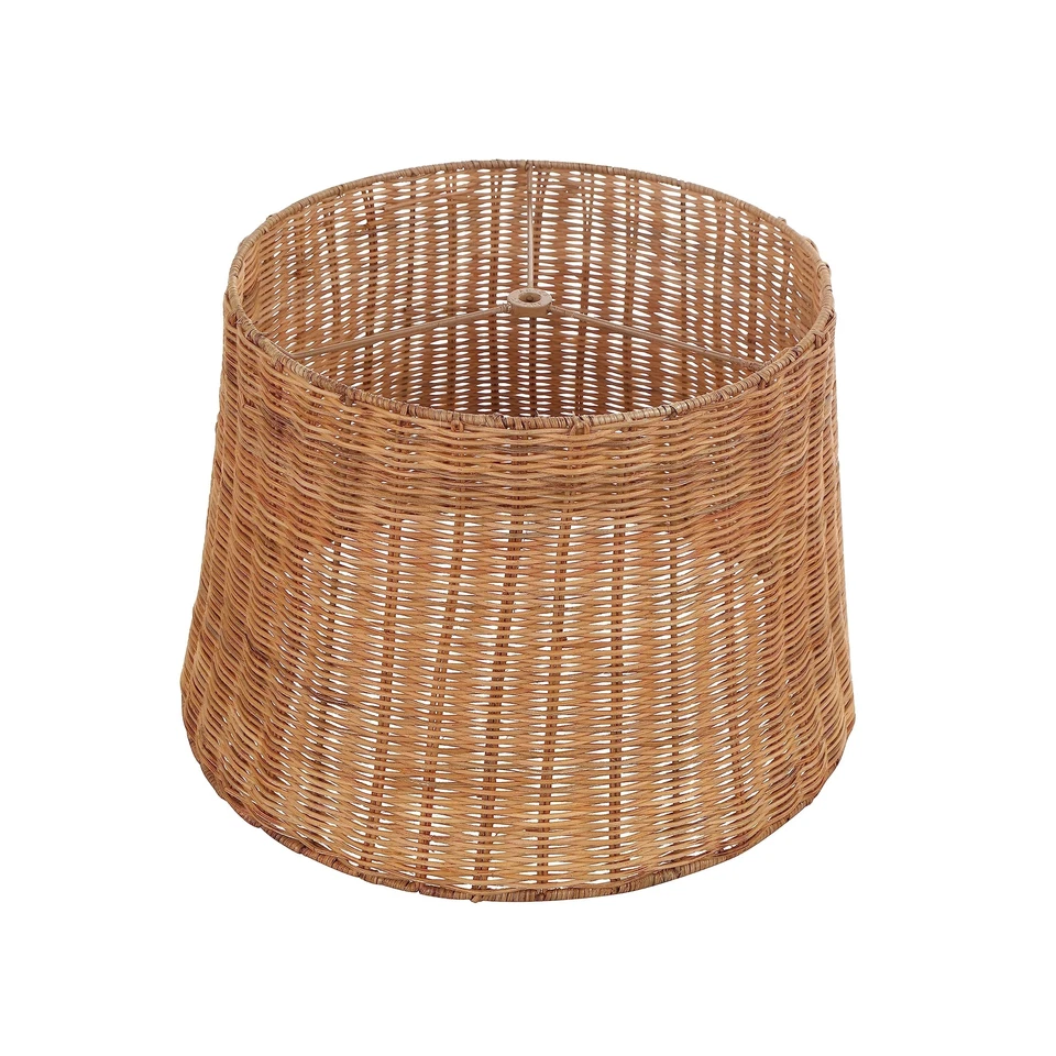 Aspen Creative 32993 Empire Spider Lamp Shade Natural Rattan 13" Top "...