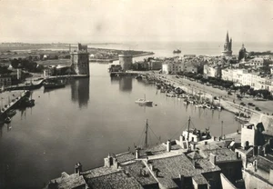 La Rochelle Le Port France  Aerial View RPPC Real Photo Postcard - Picture 1 of 2