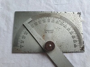 Starrett C183 Protractor Stainless Rectangular Head Machinist Tool - Picture 1 of 4