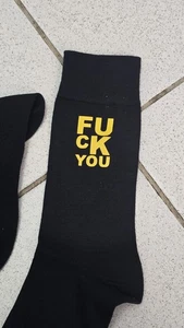 Paire De Chaussettes Humour Fuck You Taille 43/42 - Picture 1 of 2