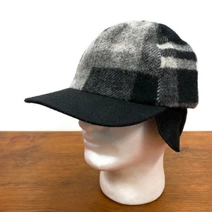 Vintage Thinsulate Gray Plaid Ear Flap Fudd Cap Thermal Hunting Skating Hat USA - Picture 1 of 12