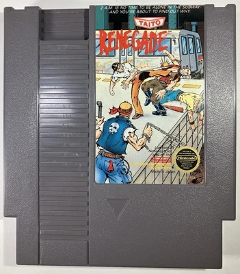 Renegade Nintendo Entertainment System NES (Taito, 1987) Authentic Clean Tested - Image 1 of 4