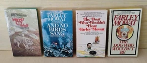 LOT of 4 FARLEY MOWAT paperback NEVER CRY WOLF & NO BIRD SANG super clean EX - Bild 1 von 5